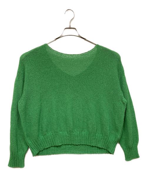 Spick and Span（スピック＆スパン）Spick and Span (スピックアンドスパン) ペーパーヤーン2Way プルオーバー グリーン サイズ:表記なしの古着・服飾アイテム