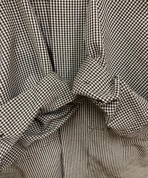TIGHTBOOTH PRODUCTION（タイトブースプロダクション）TIGHTBOOTH PRODUCTION (タイトブースプロダクション) GINGHAM BIG COAT ホワイト×ブラック サイズ:SIZE Lの古着・服飾アイテム