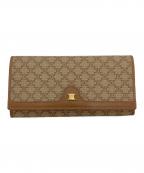 CELINEセリーヌ）の古着「マカダム柄がま口財布」｜ベージュ