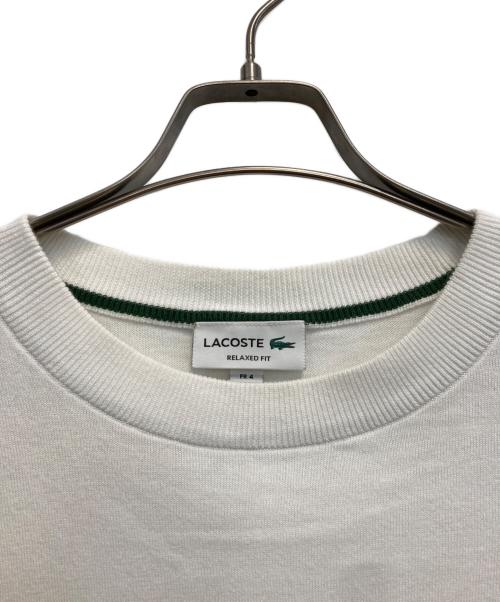 LACOSTE（ラコステ）LACOSTE (ラコステ) リラックスフィット ニット Tシャツ ホワイト サイズ:Mの古着・服飾アイテム