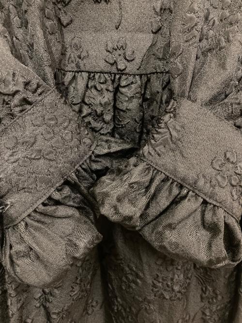 OHGA（オオガ）OHGA (オオガ) ジャガードペプラムギャザーブラウス ブラック サイズ:FREEの古着・服飾アイテム