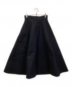 SHE TOKYOシートーキョー）の古着「メルトンフレアスカート」｜ネイビー