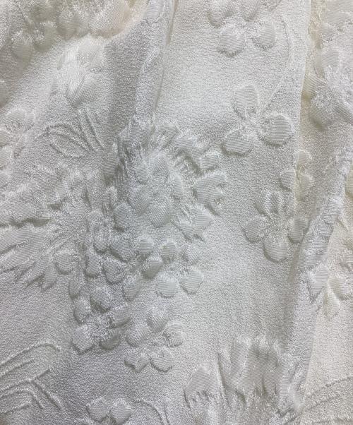 OHGA（オオガ）OHGA (オオガ) ジャガードペプラムギャザーブラウス アイボリー サイズ:SIZE Freeの古着・服飾アイテム