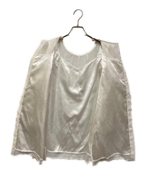 CADUNE（カデュネ）CADUNE (カデュネ) フリルトップスブラウス ホワイト サイズ:SIZE 36の古着・服飾アイテム