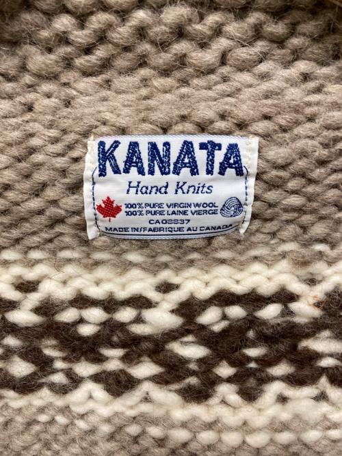 KANATA（カナタ）KANATA (カナタ) カウチンニットカーディガン ベージュ サイズ:表記なしの古着・服飾アイテム