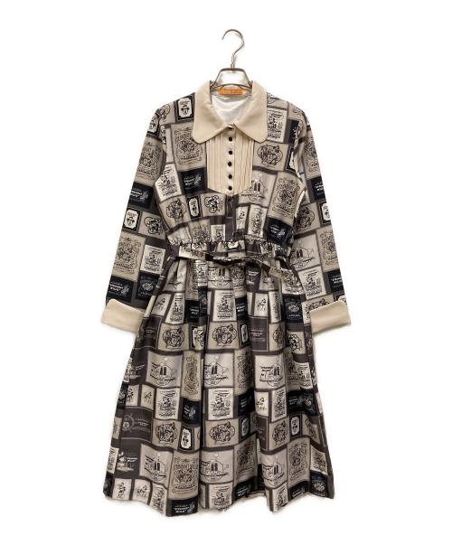 F i.n.t（フィント）F i.n.t (フィント) クレリックヨーク切替ワンピース ベージュ サイズ:SIZE Freeの古着・服飾アイテム