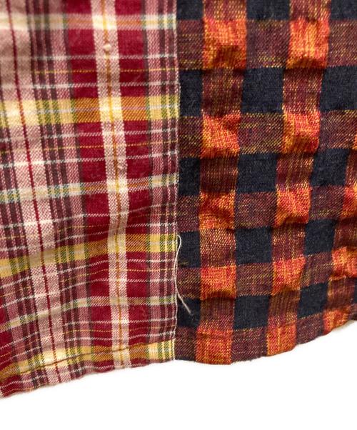 l'atelier du savon（アトリエドゥサボン）l'atelier du savon (アトリエドゥサボン) エプロンパッチワークワンピース レッド サイズ:SIZE Freeの古着・服飾アイテム