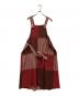 l'atelier du savon (アトリエドゥサボン) エプロンパッチワークワンピース レッド サイズ:SIZE Free：8000円