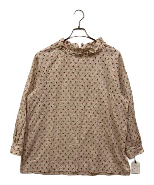 bulle de savon（ビュル デ サボン）bulle de savon (ビュル デ サボン) ビュルデサボンチューリッププリントブラウス ベージュ サイズ:SIZE Freeの古着・服飾アイテム