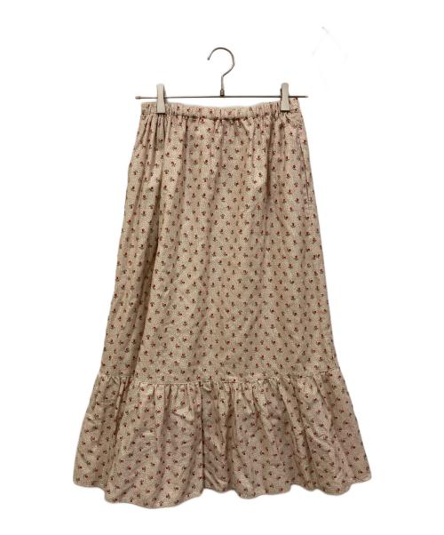 bulle de savon（ビュル デ サボン）bulle de savon (ビュル デ サボン) ビュルデサボンチューリッププリントスカート ベージュ サイズ:SIZE Freeの古着・服飾アイテム