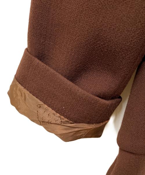 GIVENCHY BOUTIQUES（ジバンシー ブティックス）GIVENCHY BOUTIQUES (ジバンシー ブティックス) ノーカラージャケット ブラウン サイズ:SIZE 40の古着・服飾アイテム