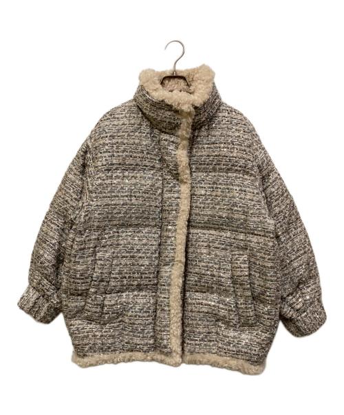 Snidel（スナイデル）Snidel (スナイデル) ツイードダウンジャケット スカイブルー サイズ:SIZE Freeの古着・服飾アイテム