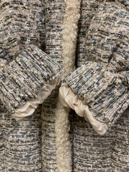 Snidel（スナイデル）Snidel (スナイデル) ツイードダウンジャケット スカイブルー サイズ:SIZE Freeの古着・服飾アイテム