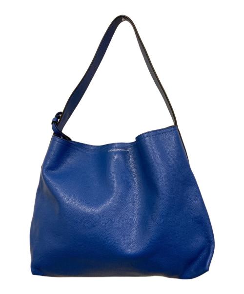 EMPORIO ARMANI（エンポリオアルマーニ）EMPORIO ARMANI (エンポリオアルマーニ) レザーワンショルダーバッグ ブルー サイズ:表記なしの古着・服飾アイテム