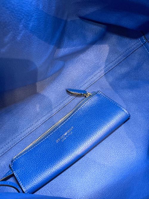 EMPORIO ARMANI（エンポリオアルマーニ）EMPORIO ARMANI (エンポリオアルマーニ) レザーワンショルダーバッグ ブルー サイズ:表記なしの古着・服飾アイテム