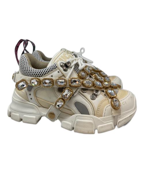 GUCCI（グッチ）GUCCI (グッチ) FLASHTREK SAGA ホワイト サイズ:SIZE 35の古着・服飾アイテム