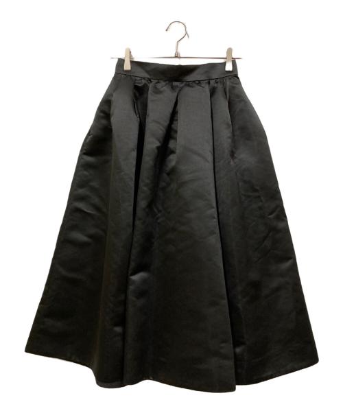CELFORD（セルフォード）CELFORD (セルフォード) タックボリュームサテンスカート ブラック サイズ:SIZE 36の古着・服飾アイテム