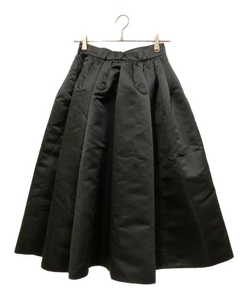 CELFORD（セルフォード）CELFORD (セルフォード) タックボリュームサテンスカート ブラック サイズ:SIZE 36の古着・服飾アイテム