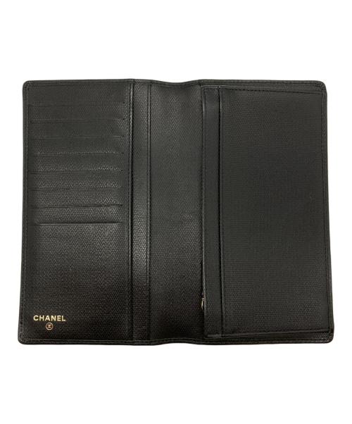 CHANEL（シャネル）CHANEL (シャネル) ココボタン２つ折り長財布 ブラックの古着・服飾アイテム