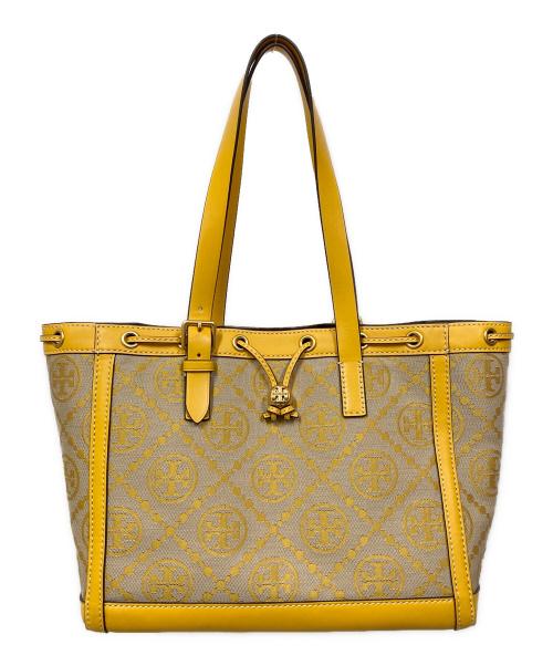 TORY BURCH（トリーバーチ）TORY BURCH (トリーバーチ) MONOGRAM Jacquard Small Tote Bag ベージュの古着・服飾アイテム