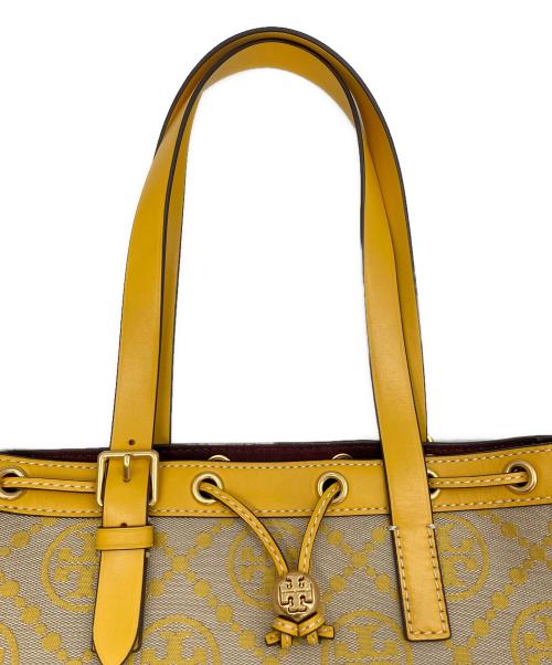 TORY BURCH（トリーバーチ）TORY BURCH (トリーバーチ) MONOGRAM Jacquard Small Tote Bag ベージュの古着・服飾アイテム