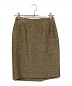 DRIES VAN NOTENドリスヴァンノッテン）の古着「タイトスカート」｜ゴールド