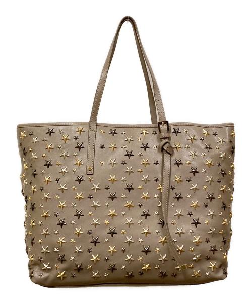 JIMMY CHOO（ジミーチュウ）JIMMY CHOO (ジミーチュウ) トートバッグ サシャ ベージュの古着・服飾アイテム