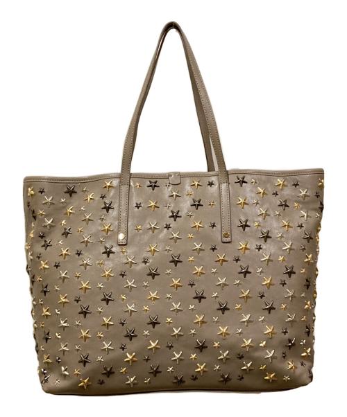 JIMMY CHOO（ジミーチュウ）JIMMY CHOO (ジミーチュウ) トートバッグ サシャ ベージュの古着・服飾アイテム