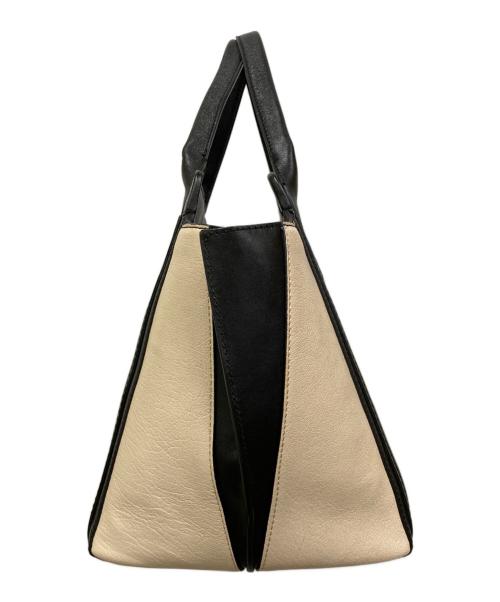 Chloe（クロエ）Chloe (クロエ) アリソン バイカラー トートバグ ホワイト×ブラックの古着・服飾アイテム