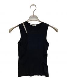 HELMUT LANG（ヘルムートラング）の古着「変形デザインノースリーブニット」｜ブラック