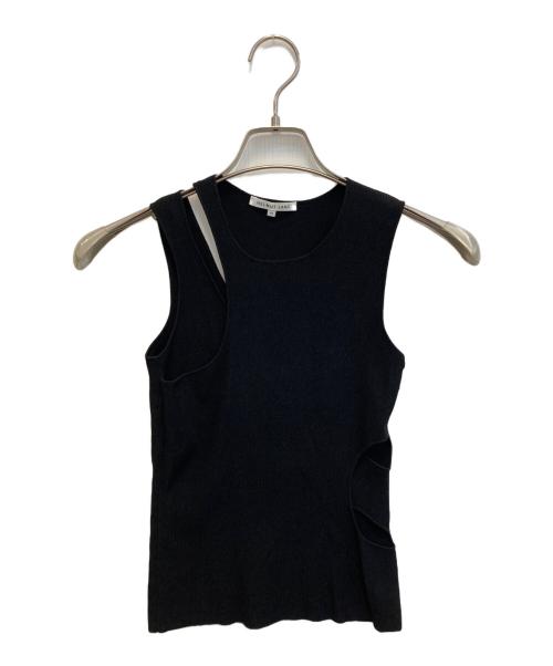 HELMUT LANG（ヘルムートラング）HELMUT LANG (ヘルムートラング) 変形デザインノースリーブニット ブラック サイズ:SIZE XSの古着・服飾アイテム