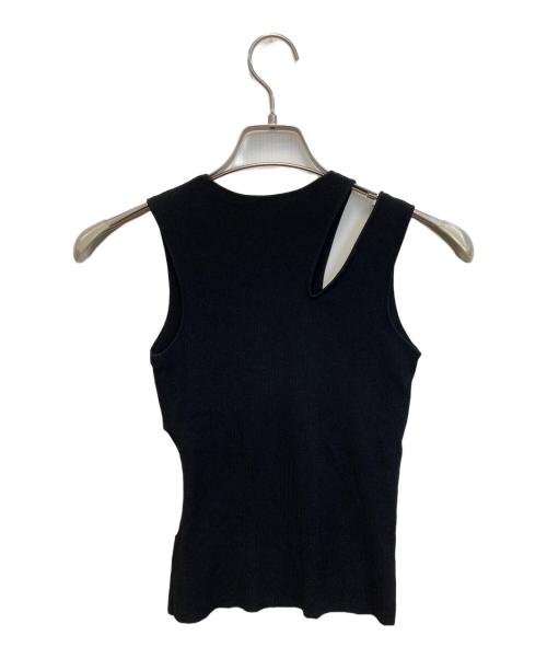 HELMUT LANG（ヘルムートラング）HELMUT LANG (ヘルムートラング) 変形デザインノースリーブニット ブラック サイズ:SIZE XSの古着・服飾アイテム