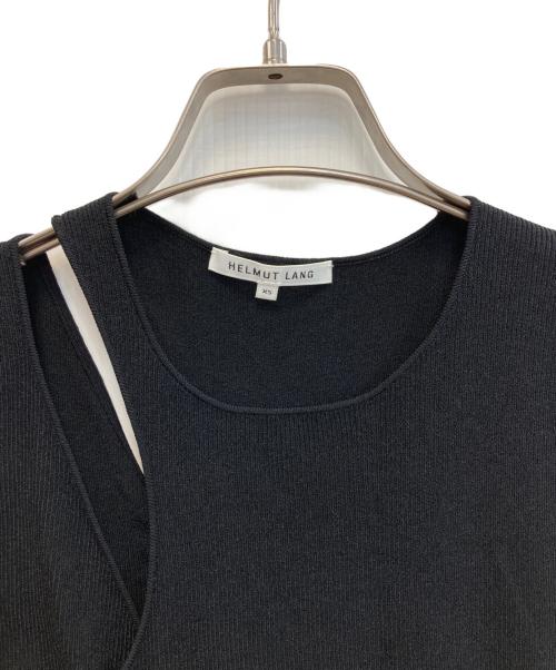 HELMUT LANG（ヘルムートラング）HELMUT LANG (ヘルムートラング) 変形デザインノースリーブニット ブラック サイズ:SIZE XSの古着・服飾アイテム