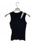 HELMUT LANG (ヘルムートラング) 変形デザインノースリーブニット ブラック サイズ:SIZE XS：4500円