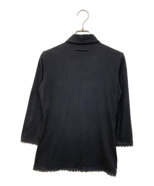 Jean Paul Gaultier FEMME（ジャンポールゴルチエ フェム）Jean Paul GAULTIER FEMME (ジャンポールゴルチェフェム) ピアスジップシャツ ブラック サイズ:SIZE 40の古着・服飾アイテム