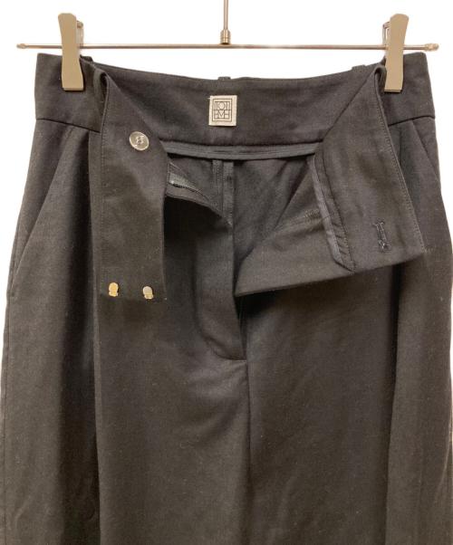 TOTEM（トーテム）TOTEM (トーテム) DEEP PLEAT TROUSERS ブラック サイズ:SIZE 34の古着・服飾アイテム