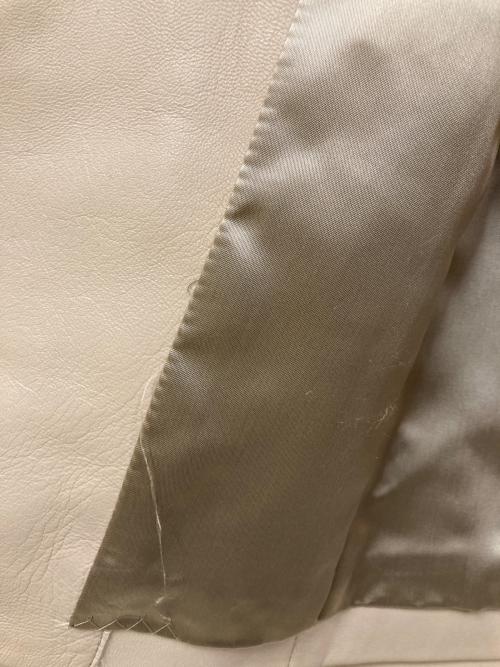 BALLSEY（ボールジィ）BALLSEY (ボールジィ) ラムレザーシングルライダースジャケット ベージュ サイズ:SIZE 36の古着・服飾アイテム