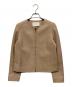 BALLSEY（ボールジィ）の古着「ラムレザーシングルライダースジャケット」｜ベージュ