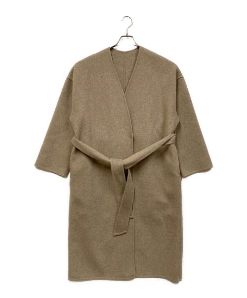 AP STUDIO（エーピーストゥディオ）AP STUDIO (エーピーストゥディオ) スーパー140s リバーコート ベージュ サイズ:SIZE 38の古着・服飾アイテム