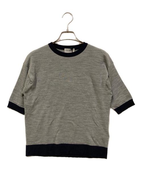JOHN SMEDLEY（ジョンスメドレー）JOHN SMEDLEY (ジョンスメドレー) 半袖ニット グレー サイズ:SIZE Sの古着・服飾アイテム
