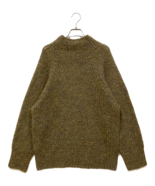LE CIEL BLEU（ルシェルブルー）LE CIEL BLEU (ルシェルブルー) モヘヤロングニットトップ カーキ サイズ:SIZE 36の古着・服飾アイテム