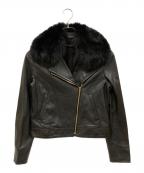 UNITED ARROWSユナイテッドアローズ）の古着「ダブルライダースジャケット」｜ブラック