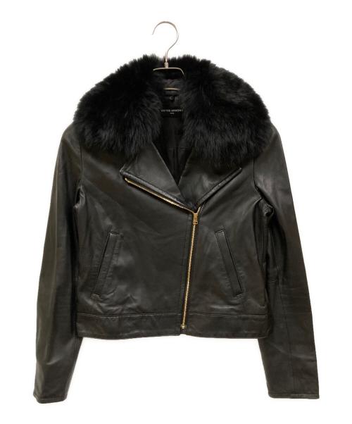 UNITED ARROWS（ユナイテッドアローズ）UNITED ARROWS (ユナイテッドアローズ) ダブルライダースジャケット ブラック サイズ:SIZE 40の古着・服飾アイテム