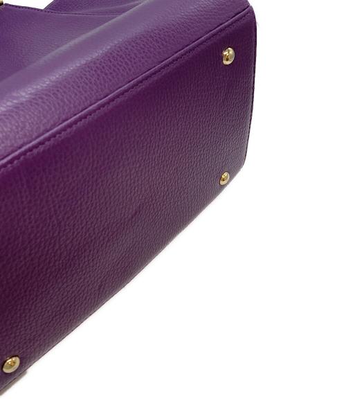 傳濱野（デンハマノ）傳濱野 (デンハマノ) ハンドバッグ パープルの古着・服飾アイテム