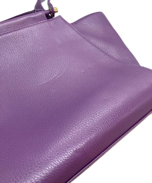 傳濱野（デンハマノ）傳濱野 (デンハマノ) ハンドバッグ パープルの古着・服飾アイテム