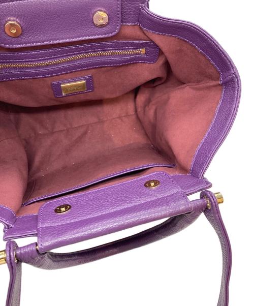 傳濱野（デンハマノ）傳濱野 (デンハマノ) ハンドバッグ パープルの古着・服飾アイテム