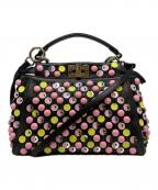 FENDIフェンディ）の古着「ピーカブーミニショルダーバッグ」｜ブラック×ピンク