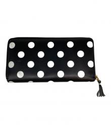 COMME des GARCONS（コムデギャルソン）の古着「ポルカドット ラウンドジップ ロングウォレット」｜ブラック