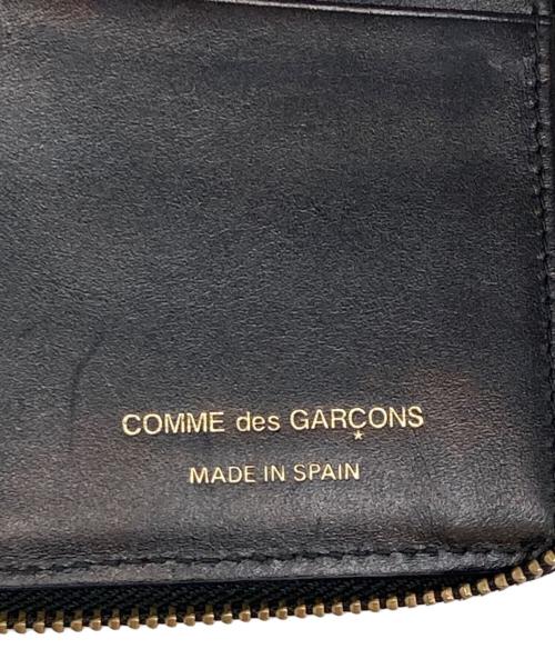 COMME des GARCONS（コムデギャルソン）COMME des GARCONS (コムデギャルソン) ポルカドット ラウンドジップ ロングウォレット ブラックの古着・服飾アイテム