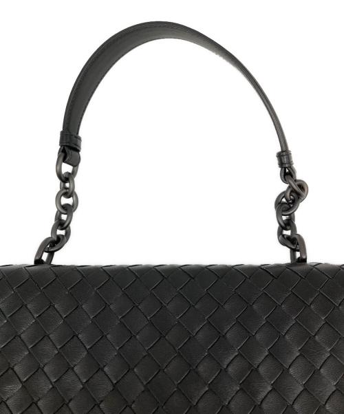 BOTTEGA VENETA（ボッテガベネタ）BOTTEGA VENETA (ボッテガベネタ) イントレチャートオリンピアミディアムチェーンバッグ ブラックの古着・服飾アイテム